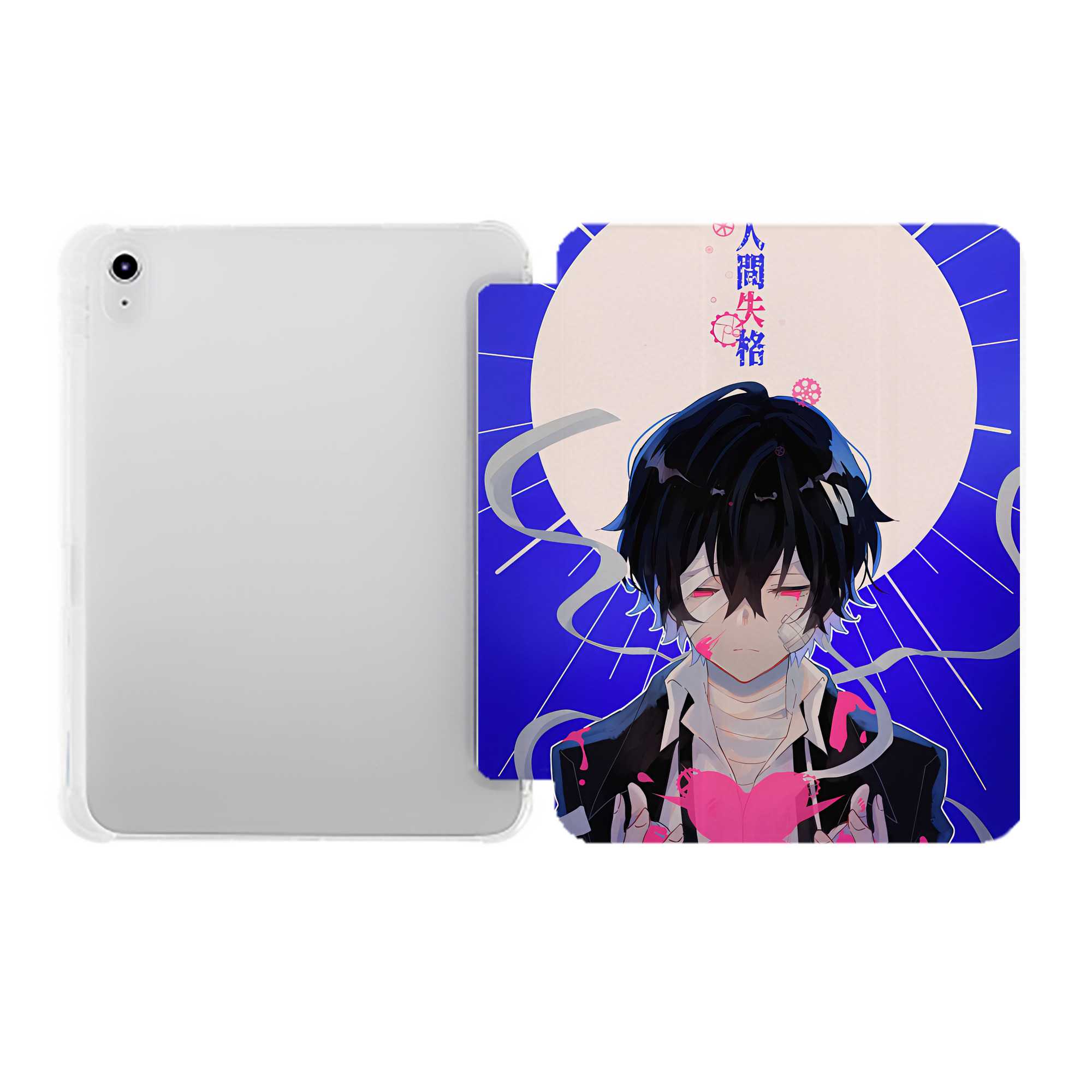 （画像用） 文豪ストレイドッグス Bungo Stray Dogs IPad ケース ペン収納付き 三つ折りスタンド PUレザー×シリコン 対応機種9.5/10.5/10.9インチ